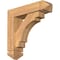 Ekena Millwork Merced Arts and Crafts Smooth Bracket w/ Offset Brace, Western Red Cedar, 5 1/2"W x 20"D x 20"H BKT0604X20X20MRC03SWR - alternate 1